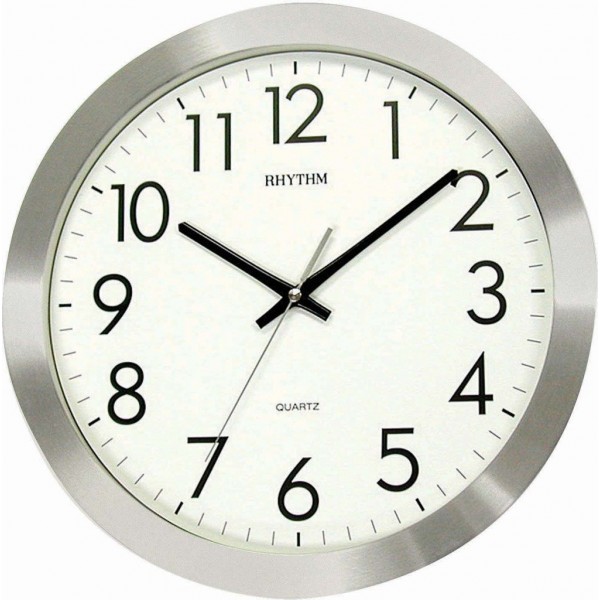 Rhythm Value Added Wall Clock Aluminium Frame Silent Silky Move Analog Rhythm Value Added Wall Clock Aluminium Frame Silent Silky Move Analog